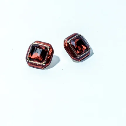 Radiant Copper Cushion Cut Studs