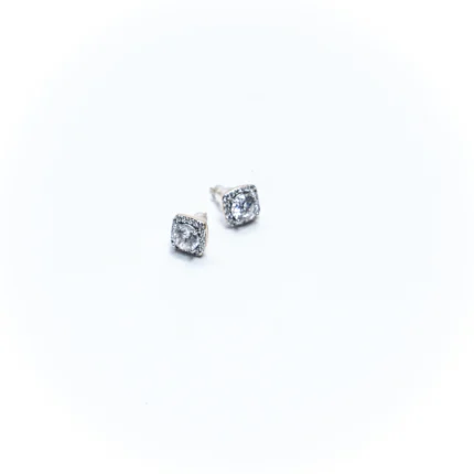 Square Halo Stud Earrings