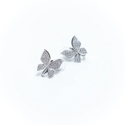 Pave Butterfly Stud Earrings