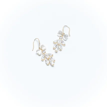 Bow and Marquise Crystal Drop Earrings