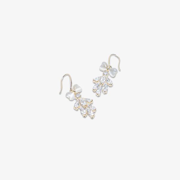 Bow and Marquise Crystal Drop Earrings