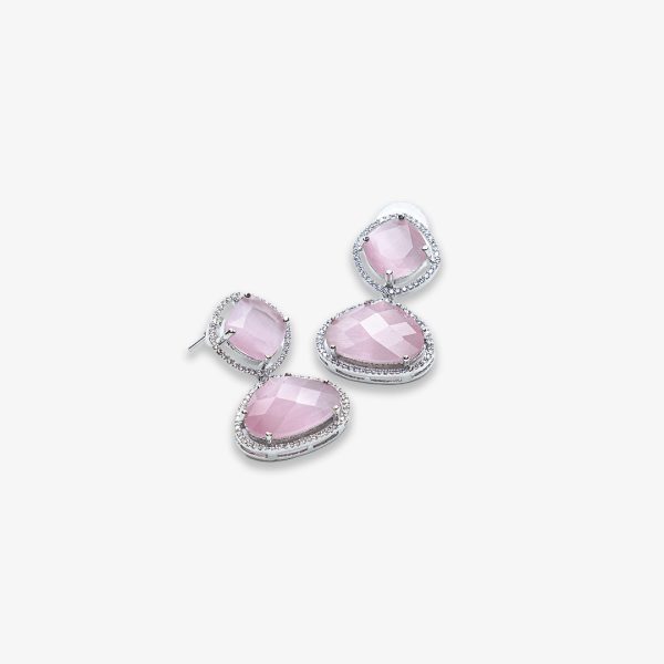 Rose Quartz Serenity Drop Earrings